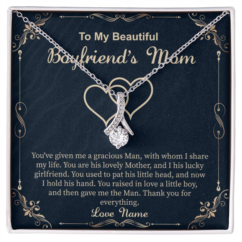 Boyfriend's Mom Necklace - Birthday, Christmas, and Mother's Day Gift for Boyfriendās Mother or Mother - In - Law - Beauty Belliss